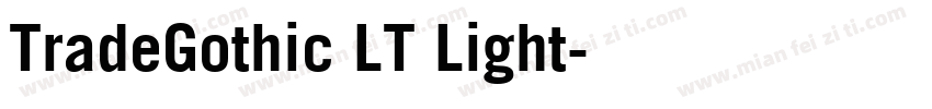 TradeGothic LT Light字体转换